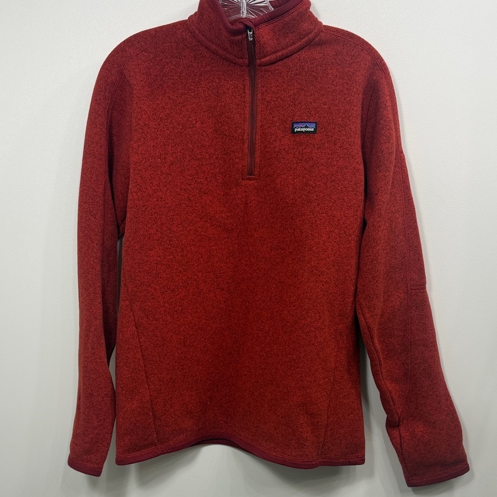 Patagonia Women Better Sweater Orange 1/4 zip jacket size large
